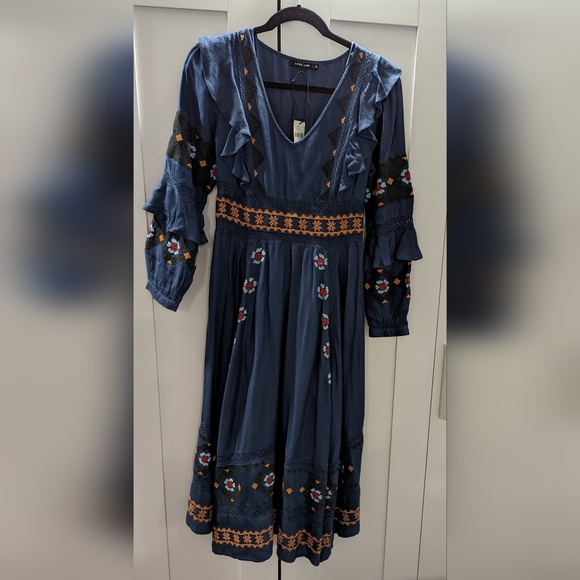 NWT Anthropologie Love Sam embroidered midi dress - Picture 4 of 10